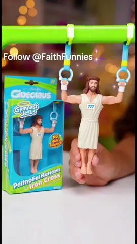 Olympics Jesus action figure. Jesus holds the iron cross. #olympicsjesus #olympics #aijesus #sora2 #comedy 