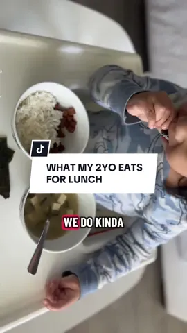 A typical lunch meal for her! She loves her miso soup and rice, haha. Miso soup has really good nutrients so I’m glad she really enjoys it. For the most part, I think it’s the tofu because the texture is jelly like and she loves jelly lol but as always, she always finishes her meals and this time she wanted extra snacks on top of it.  I do feel like she may be growing out of the allergies. I just don’t know how to really go about incorporating those ingredients into her meals because of the past reactions she’s had. It’s scary and a lot of pressure. If anyone has a baby with allergies that they grew out out of please let me know in the comments how you went about it!  #misosouprecipe #spammusubi #easytoddlermeals #vietnamesegirl #babyallergies 