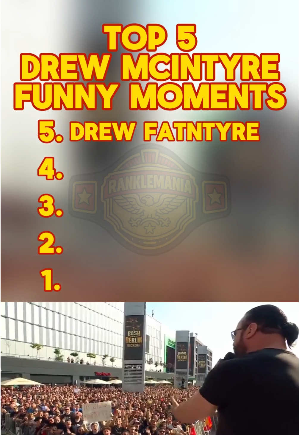 Top 5 Drew McIntyre FUNNY MOMENTS! Agree or disagree? #WWE #drewmcintyre #funnymoments #top5 #fyp 