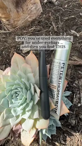 This viral under eye serum uses firming peptides and tightening complexes to give you a lifted look. No filters just results you can see.                                         Tip: A little goes a long way. Apply it to clean dry skin and keep your face still while it drys. #antiaging #eyebags #puffyeyes #skincareproducts #peterthomasroth 