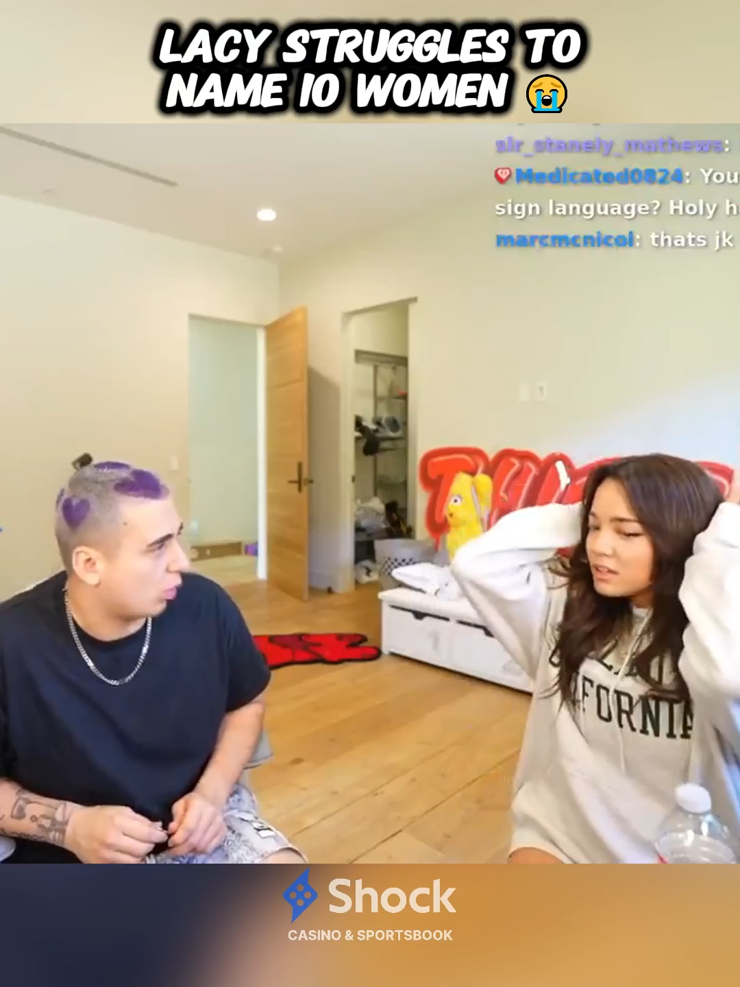 Lacy struggles to name 10 women 😭 #lacy #fazelacy #lacyclips #cinna #challenge #faze