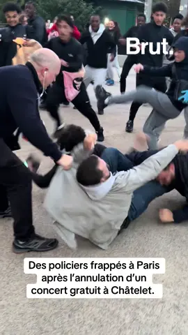 Des policiers frappés à Paris  après l’annulation d’un  concert gratuit à Châtelet. 