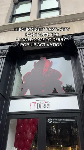 PENNYWISE IS BACK?!?? PARTY CITY IS BACK?!?!?? OH MY GOSH! @HBO’s POP-UP ACTIVATION FOR IT: WELCOME TO DERRY IS SO COOL!!!!!!!! AND JUST FOR TODAY TOO?!?!?? OH I LOVE NEW YORK CITY!!!! #pennywise #nycc #hbo #IT #welcometoderry 