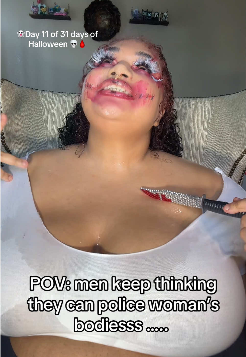 Fuck around and find out 👀 #purge #31daysofhalloween #makeuptherapy #policing #fyp 