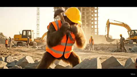 Nazeer Palshiye! Bandar Mazdoor Ka Gussa 💥 #MonkeyMazdoor #NazeerPalshiye #FunnyConstruction #UrduComedy #ForYou 