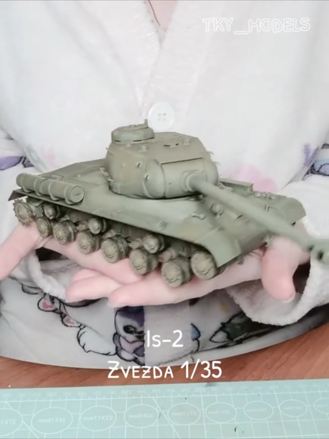 ⊹ ࣪ ˖тгк: tky_models⊹ ࣪ ˖ Привет! Понемножку занимаюсь моделькой. Останется только сделать всякие эффекты и нанести декали໒꒰ྀིᵔ ᵕ ᵔ ꒱ྀི১ #моделизмкакхобби #сборныемодели #моделизм #ис2 #ис 