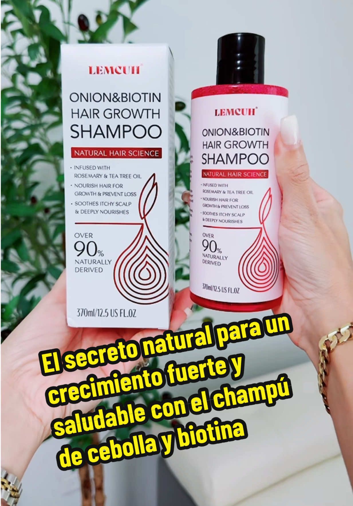 ¿Cabello débil o con caída? ¡Descubre el secreto natural para un crecimiento fuerte y saludable con el champú de cebolla y biotina de Lemcuh! #CabelloSaludable #Anticaída #CuidadoCapilar #Lemcuhonion #TikTokBeauty 