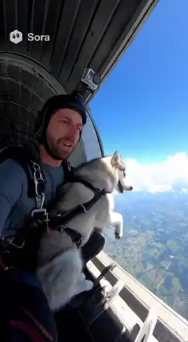 POV:Huskys first time skydiving 🪂 #funnyvideos #funnydog #comedian  #LIVEIncentiveProgram #PaidPartnership 