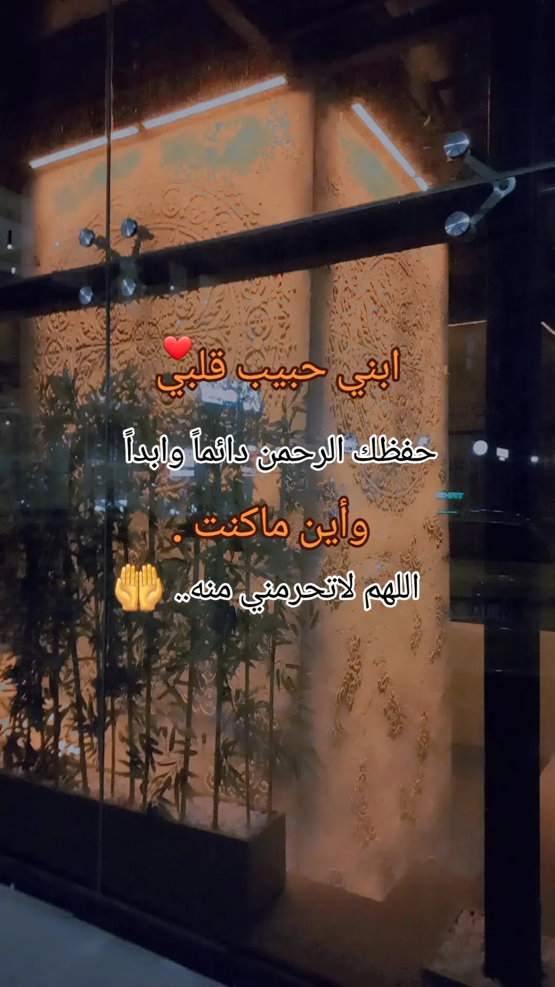 #ابني حبيب قلبي ربنا ياأبني يفتحها في وشك #اللهم .أمين. يارب. العالمين. #دعاء.لاابني .#اللهم_صلي_على_نبينا_محمد #اللهم_لك_الحمد_ولك_الشكر 