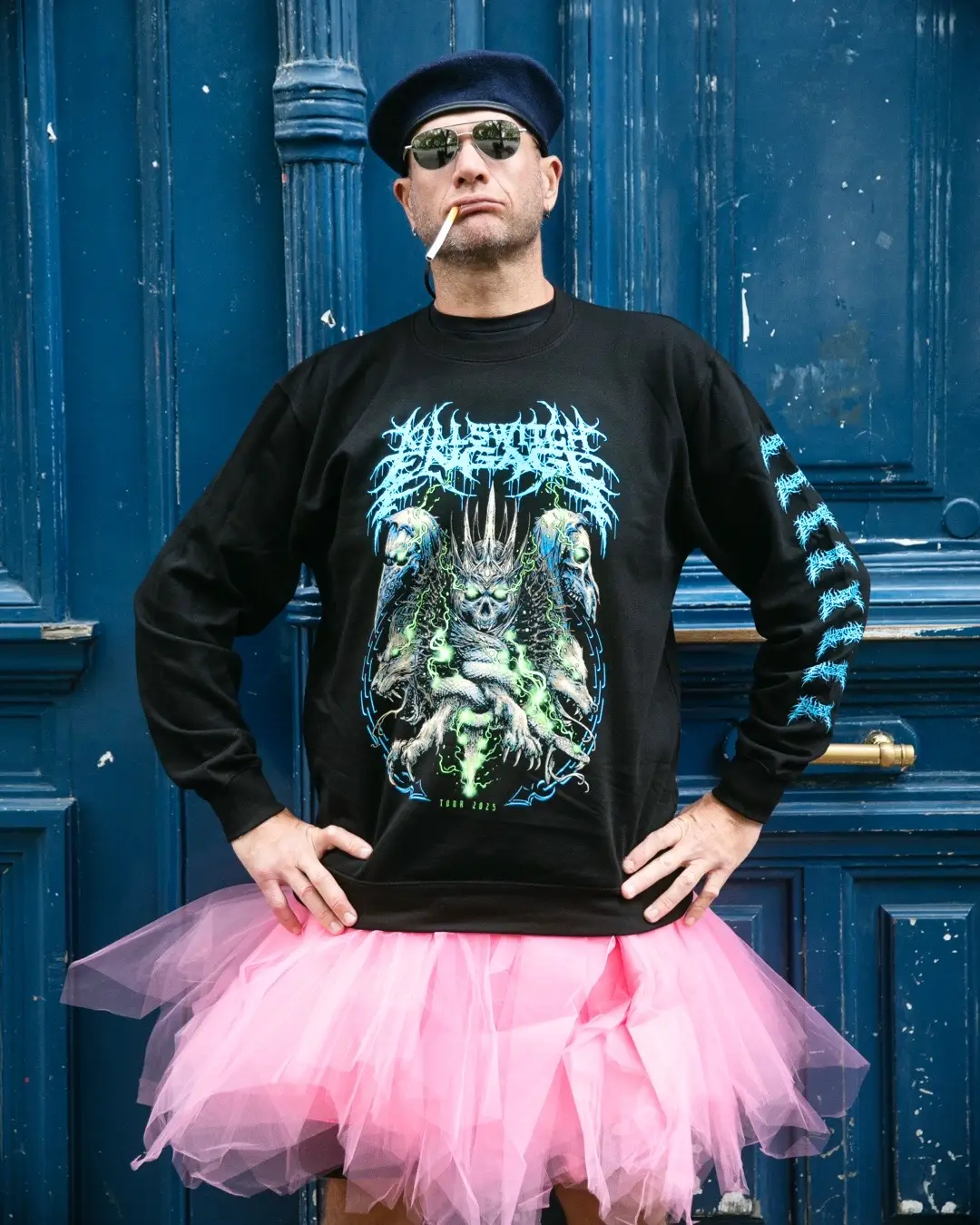 Adam “Trash” D. makes his professional modeling debut on the streets of Paris, sporting the new line of KsE high fashion. All designs will be available throughout the rest of the year’s touring in the UK and Europe. 📸 Man Alive Creative