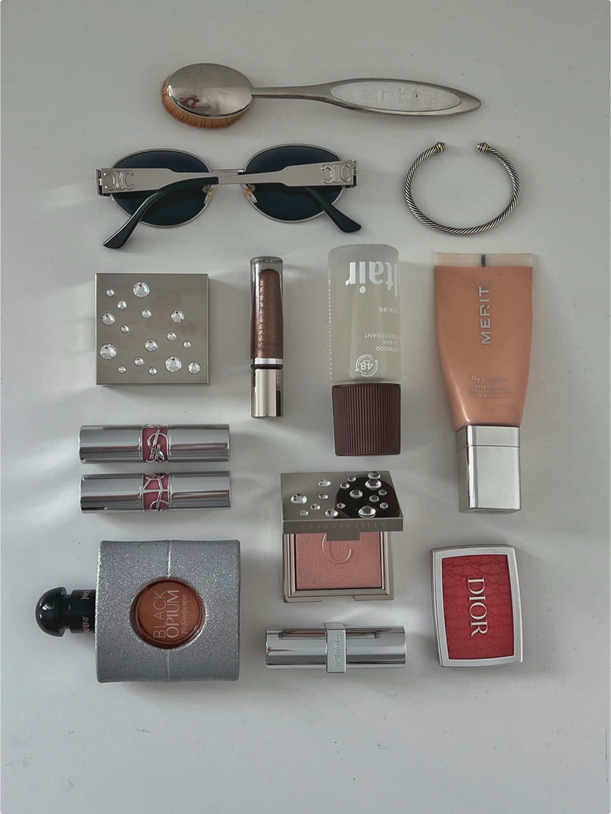 Silver edition @MERIT Beauty @SAINT LAURENT @YSL Beauty @pradabeauty @chantecaille @Saltair Body @Diorbeauty @David Yurman 