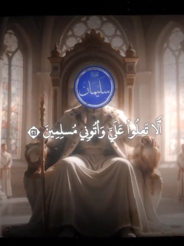 ٱذۡهَب بِّكِتَٰبِي هَٰذَا فَأَلۡقِهۡ إِلَيۡهِمۡ ثُمَّ تَوَلَّ عَنۡهُمۡ فَٱنظُرۡ مَاذَا يَرۡجِعُونَ (28) قَالَتۡ يَٰٓأَيُّهَا ٱلۡمَلَؤُاْ إِنِّيٓ أُلۡقِيَ إِلَيَّ كِتَٰبٞ كَرِيمٌ (29) إِنَّهُۥ مِن سُلَيۡمَٰنَ وَإِنَّهُۥ بِسۡمِ ٱللَّهِ ٱلرَّحۡمَٰنِ ٱلرَّحِيمِ (30) أَلَّا تَعۡلُواْ عَلَيَّ وَأۡتُونِي مُسۡلِمِينَ (31) قَالَتۡ يَٰٓأَيُّهَا ٱلۡمَلَؤُاْ أَفۡتُونِي فِيٓ أَمۡرِي مَا كُنتُ قَاطِعَةً أَمۡرًا حَتَّىٰ تَشۡهَدُونِ (32) قَالُواْ نَحۡنُ أُوْلُواْ قُوَّةٖ وَأُوْلُواْ بَأۡسٖ شَدِيدٖ وَٱلۡأَمۡرُ إِلَيۡكِ فَٱنظُرِي مَاذَا تَأۡمُرِينَ (33) . #سورة_النمل  #ياسر_الدوسري  #سليمان_عليه_السلام  #قران_كريم 