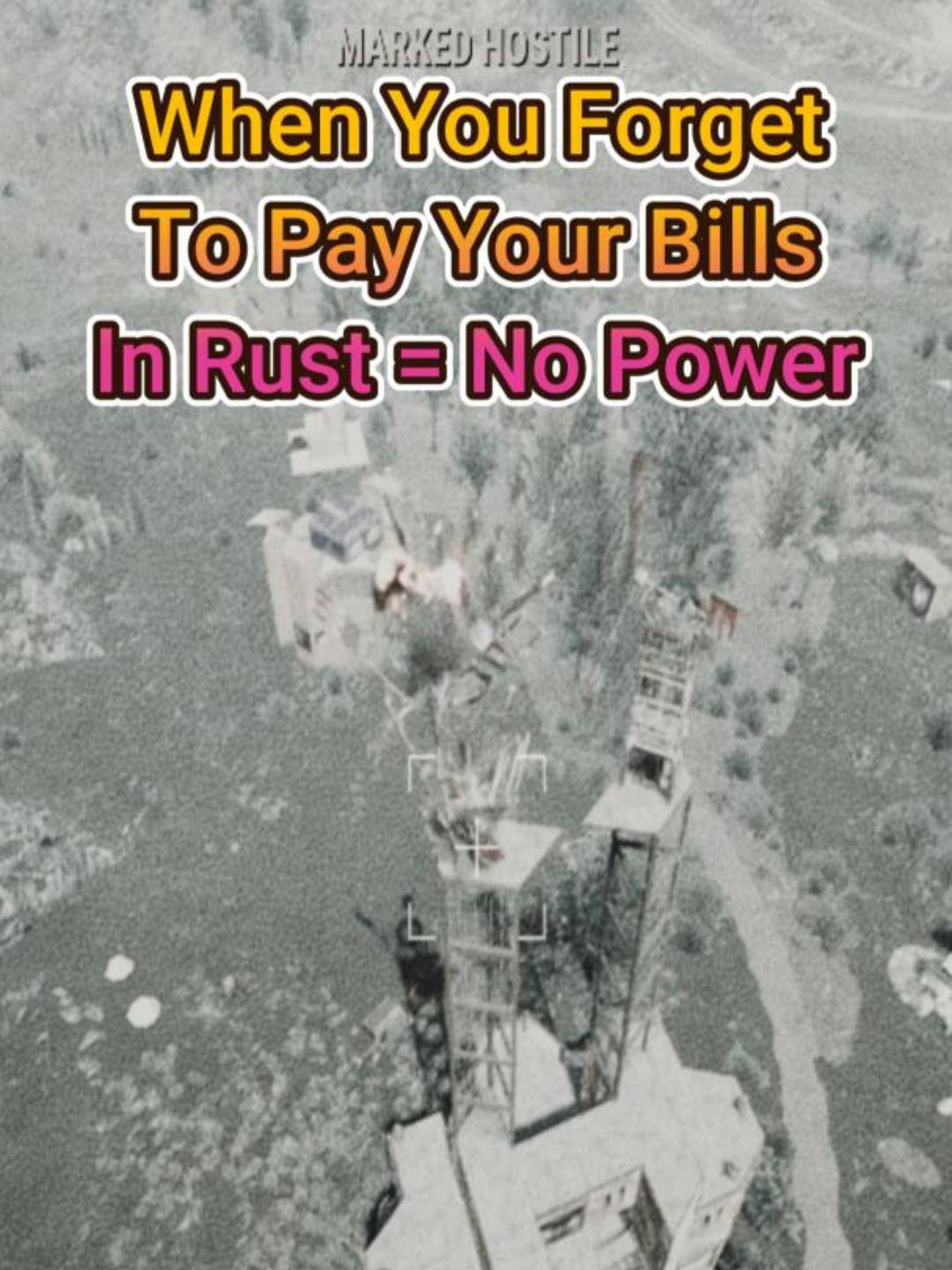 🚁📦💣Electricity Due? No Power For You! 💸⚡💀 #Rust #rustmemes