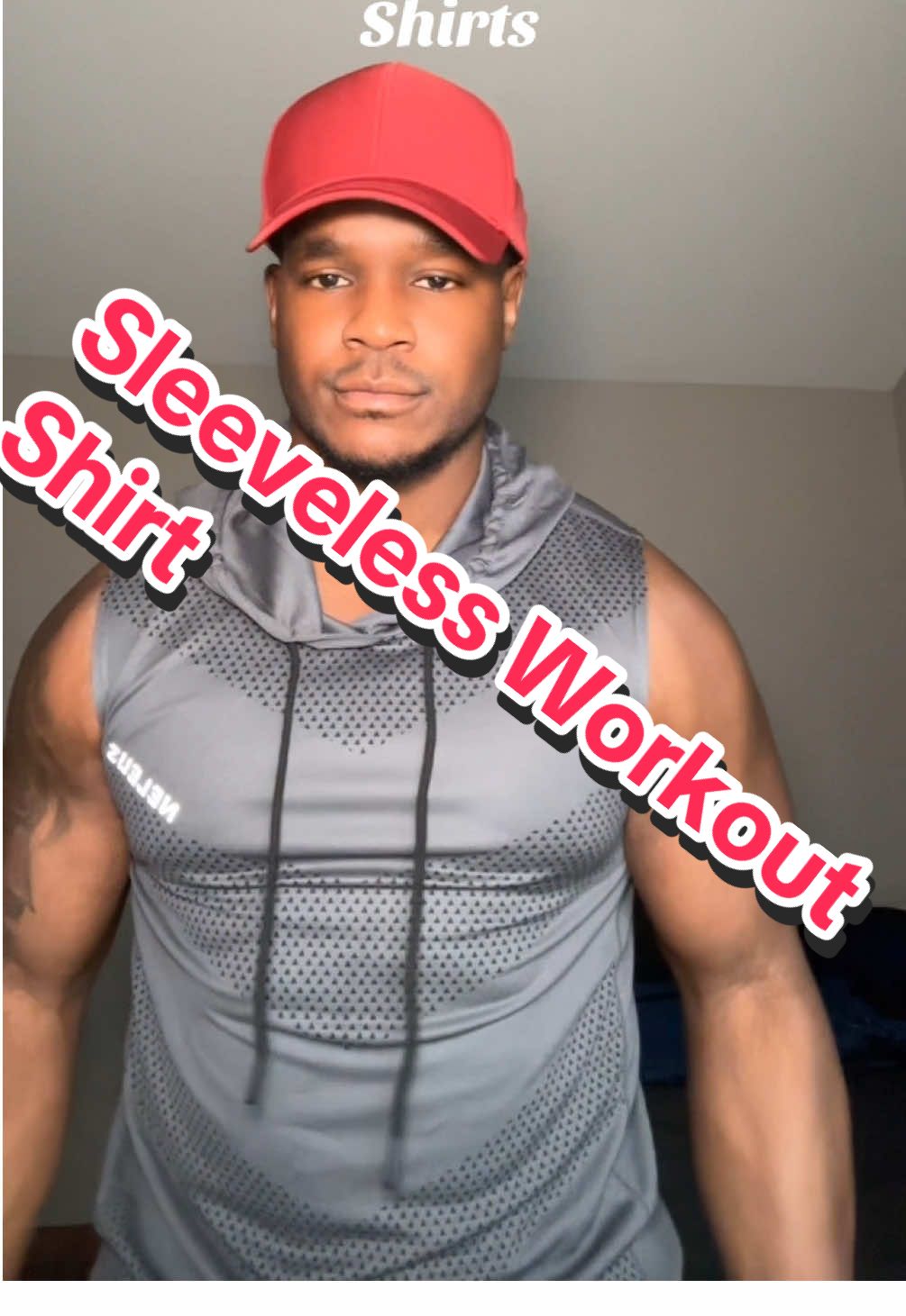 Video - 5’11” 195lbs Large sleeveless hoodie #SportsPerformance #PerformanceWear #Activewear #WorkoutClothes #GymWear      #  
