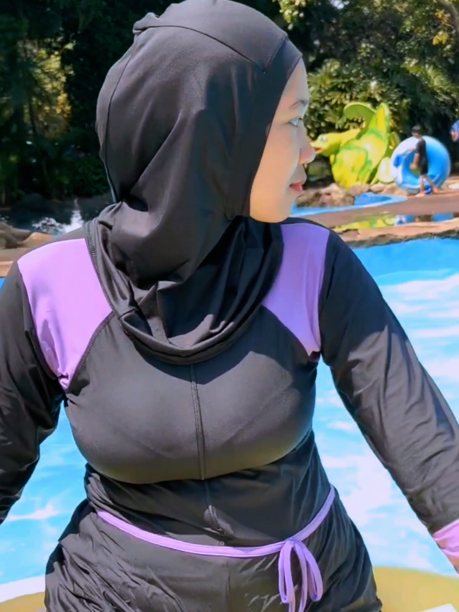 Berenang lagiii 🏊‍♀️💦 #fyp #swim #purple #ootdfashion #fyppppppppppppppppppppppp
