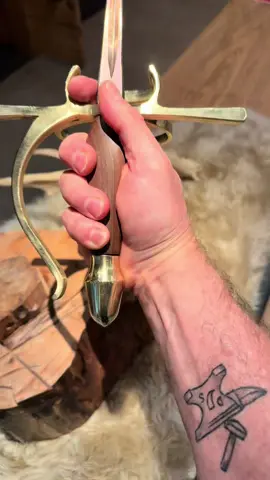 Ring Hilt Rapier Nordic gold, also known as as new age bronze.  We cast this 😁#drunkensmithy #blacksmith #customswords #rapier 