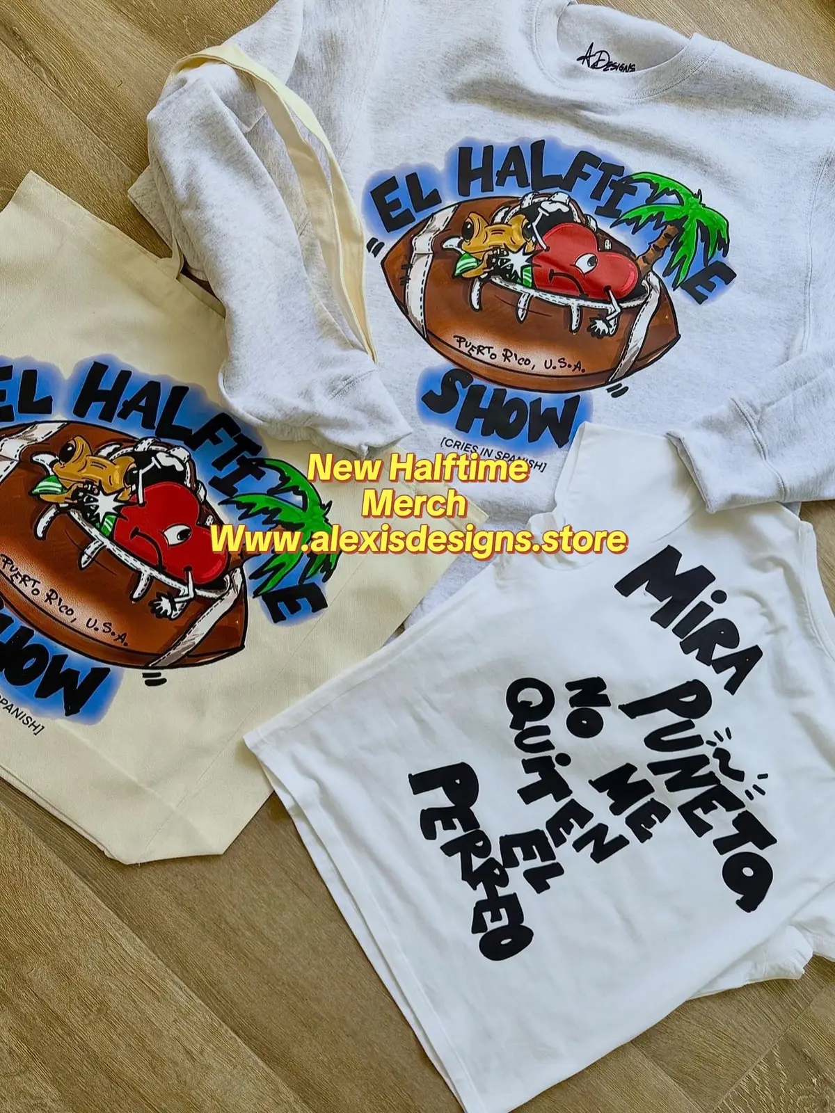 Available on www.alexisdesigns.store, pre order now ♥️ hand drawn by Alexis Designs. #badbunny #halftimeshow #badbunnypr #badbunnyfans #fypシ 