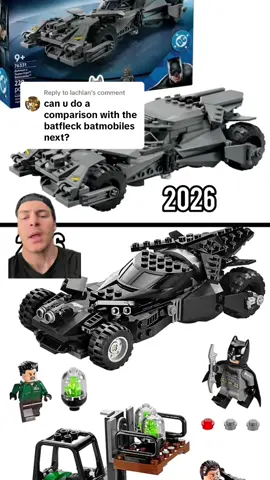 Replying to @lachlan #greenscreen comparing the 2026 and the 2016 BVS Batmobile sets #lego #legotiktok #legobatman 