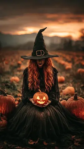 In the quiet pumpkin field, the witch waited for the sun to die. When the last light faded, the jack-o’-lantern in her hands blinked awake  and whispered, “It’s time.”