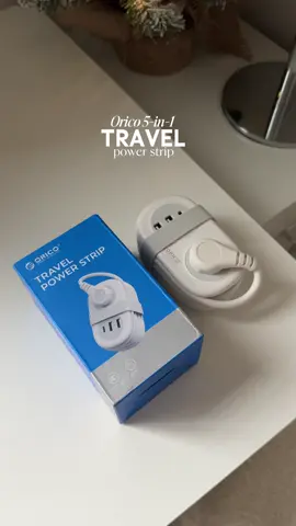 Travel friendly power strip extension cord! #orico #powerstrip #powerstripextension #extensioncord #travelextension 