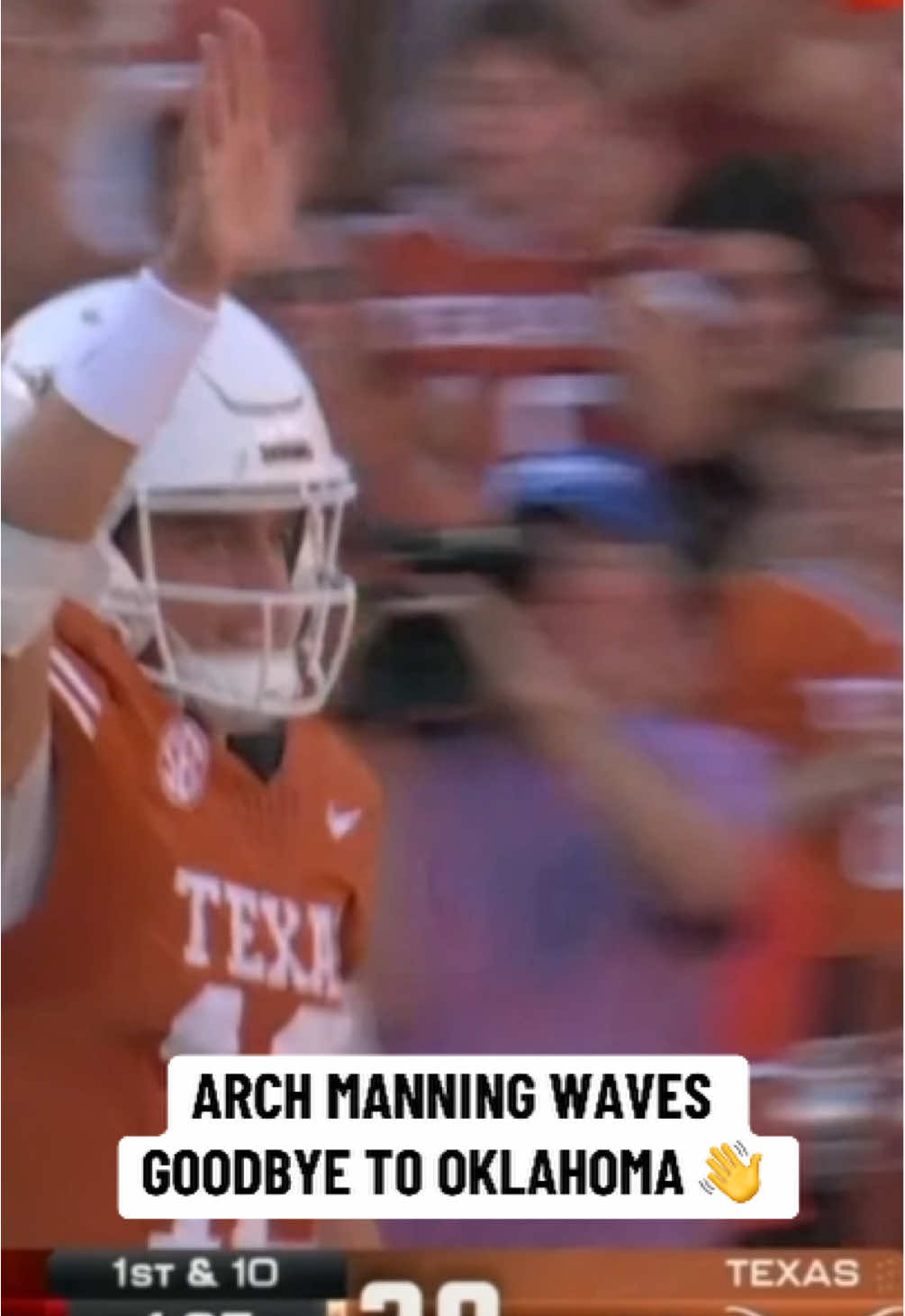 Arch and the Longhorns upset No. 6 Oklahoma 🤘 #CollegeFootball #cfb #football #texaslonghorns #archmanning
