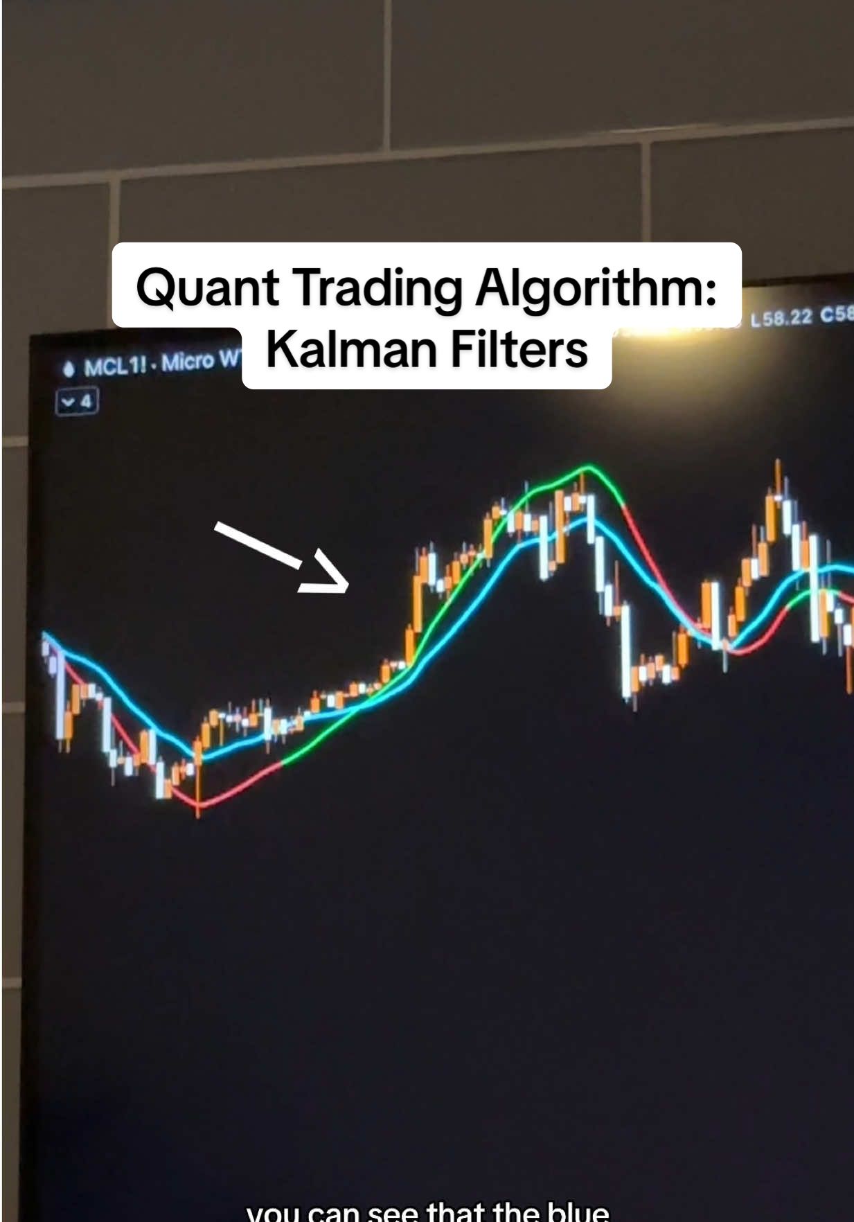 Quant firms use Kalman filters to solve all sorts of problems, because they elegantly solve the problem of optimally estimating the state of a dynamic system from noisy measurements. You kind of use Kalman filters every time you drive in rain, snow, or low visibility — you assign trust-weights to what you see with your eyes, what your GPS tells you, and your memory of the road, depending on how trustworthy or noisy they feel at each moment. That’s such a good analogy, actually, I’m using that next video 😭 #quant #quanttrading #quanttrader #quantitativetrading #quantfinance 