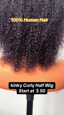 ＄50 Half wig!!! Unbelievable price. Get your hair now!#halfwig #kinkycurlyhair #riverwoodhair #fyp 
