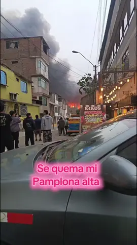 Se enciende las invasión de mi pamplona, ruta 14B Cuantas familias, sin poder dormir hoy  Dios mio  tristeza absoluta, niños ancianos  y animales  😞😞😭 no me podía acercar x la bola imensa de fuego 
