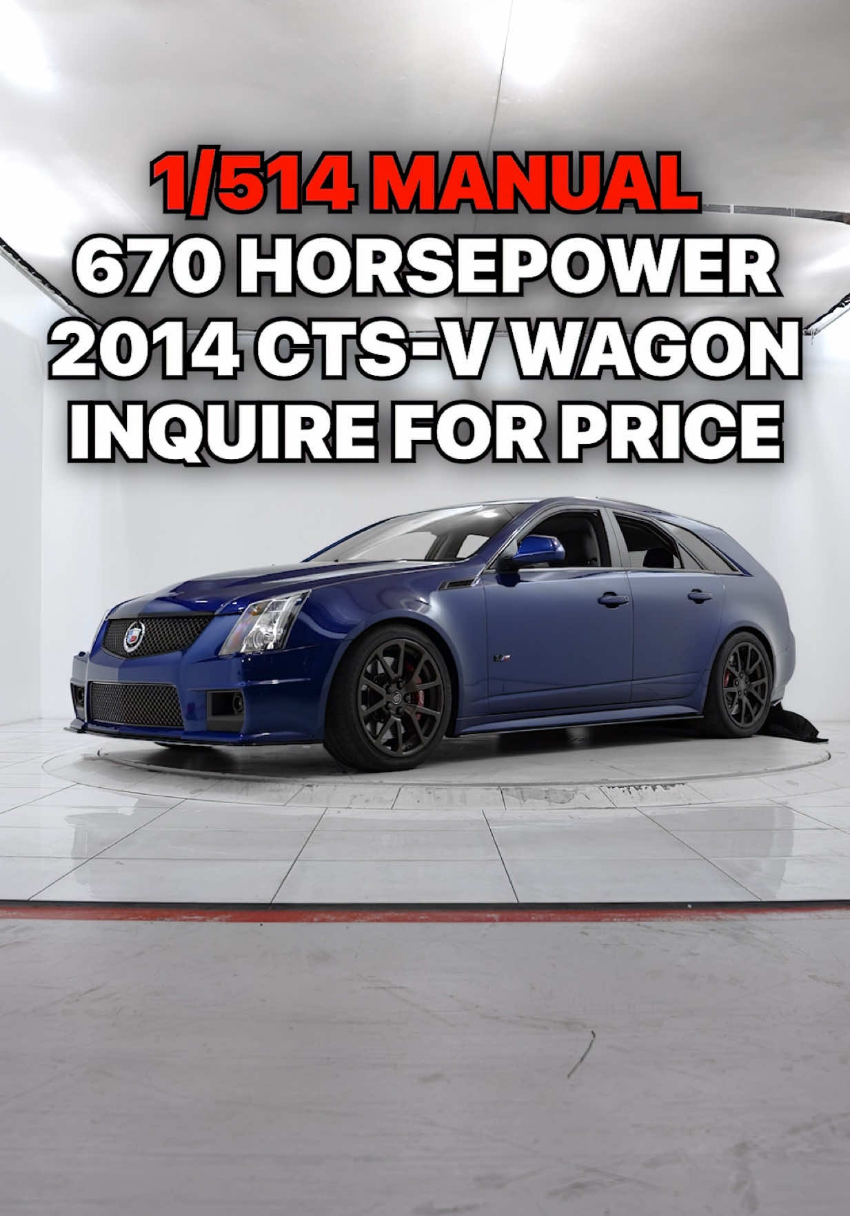 You almost NEVER come across CTS-V wagons…👀 This isn’t only 1/514 Manuals but 1 of approximately 20-30 slick tops EVER made… Oh- and it’s pushing 670+HP from its new upper pulley, injectors & flex kit 😏 This V is FLAWLESS😍  For immediate inquiries — DM or call us today!📲 #cadillac #ctsv #supercharged #ctsvwagon #carsforsale  