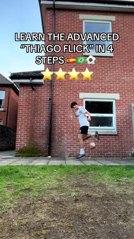 Learn the advanced “Thiago flick” 🇪🇸🇧🇷⚽️ Save for later and try it out 🙌 #fyp #freestylefootball #jogabonito #thiago #tutorial 