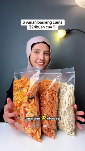 3 bungkus basreng cuma 32ribuan lohh, kata aku sih buruan di borong sih gaes ❗️#promomakan1010 #sebringmix @NGABRET.ID 