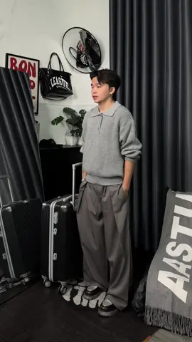 Áo len cổ polo tay dài #aokhoac #aolen #aolentaydai #aolenpolo 