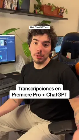 Usar chatgpt para las transcripciones de tus videos es lo mejor para saber de que va el video, hacer resumenes en incluso aportar valor a tu cliente dandole un resumen punteado o el timecode de su video (y aprovechas a cobrarle mas obviamente) #chatgpt #premierepro #videoeditor #workflow 