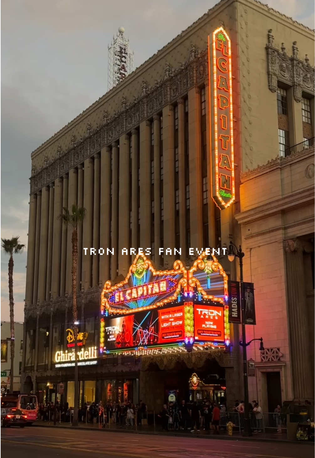 Thanks @Disney Studios for having me! #tronares is in theaters now ❤️ #elcapitan #jaredleto #hollywood #disneystudios 