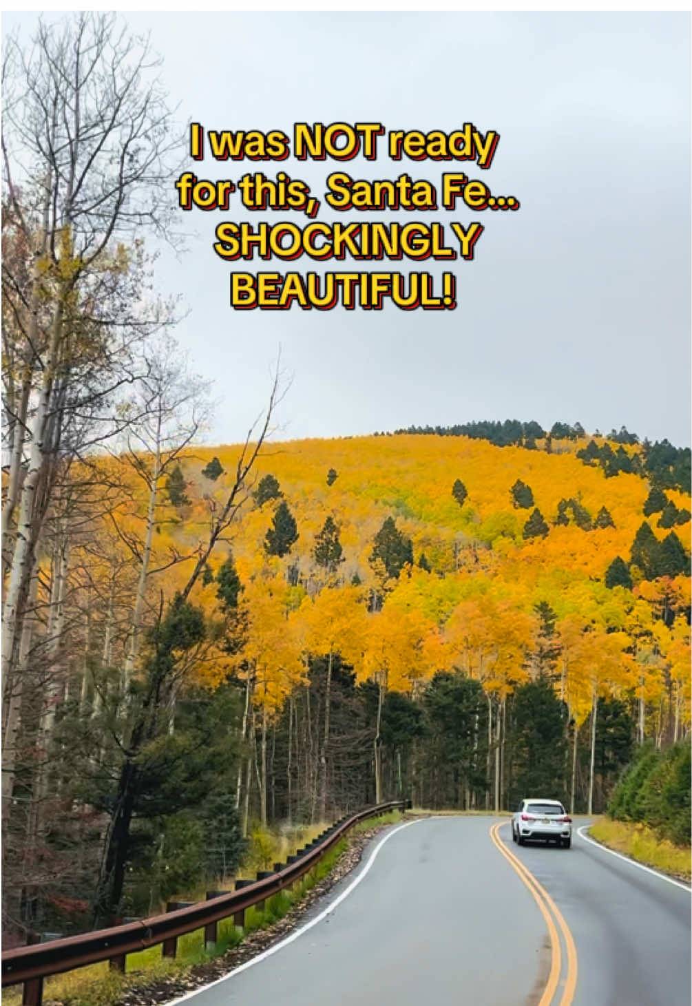 The Fall foliage is INSANE right now in Santa Fe, New Mexico. I had NO idea Santa Fe looked like this in the Fall. SO INCREDIBLE! I was in complete awe every turn we took! Wish we had more time here!  10.10.25 🍁  #fallfoliage #santafe #santafenewmexico #fallcolors #albuquerquenewmexico 