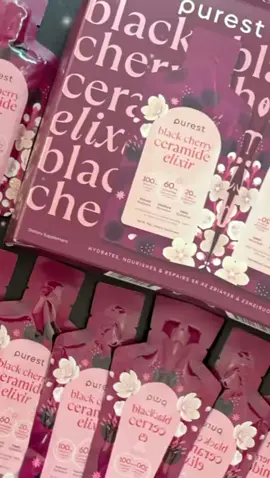 Purest Co Black Cherry Ceramide Elixir! #purestco #blackcherryceramideelixir #collagen #hydration #beautycollagen 