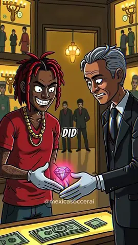 This Rapper Implanted a $24 Million Diamond in His Forehead 💎  #liluzivert #animation #unitedstates #rapper #storytime 