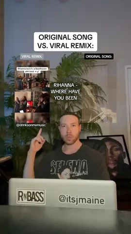 Viral remix vs. original song: rihanna “where have you been” #remix #music