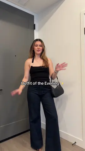 Outfit of the evening my top and pants are from @reformation shoes are coutgo on Amazon and purse is Louis Vuitton! Obsessed with my jewelry from @gorjana @Happy Jewelers @Cartier  #outfitinspo #outfitideas #outfitofthenight #reformation #fashiontok 