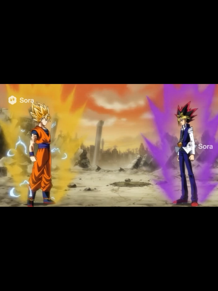Yugi vs goku #dragonballsuper #yugioh #sora #sora2 #ia