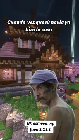 Cuando vez que tú noviecita ya hizo la casita  #minecraftmemes #minecraftjava #minecraftamigos #Minecraft #minecraftservidor 