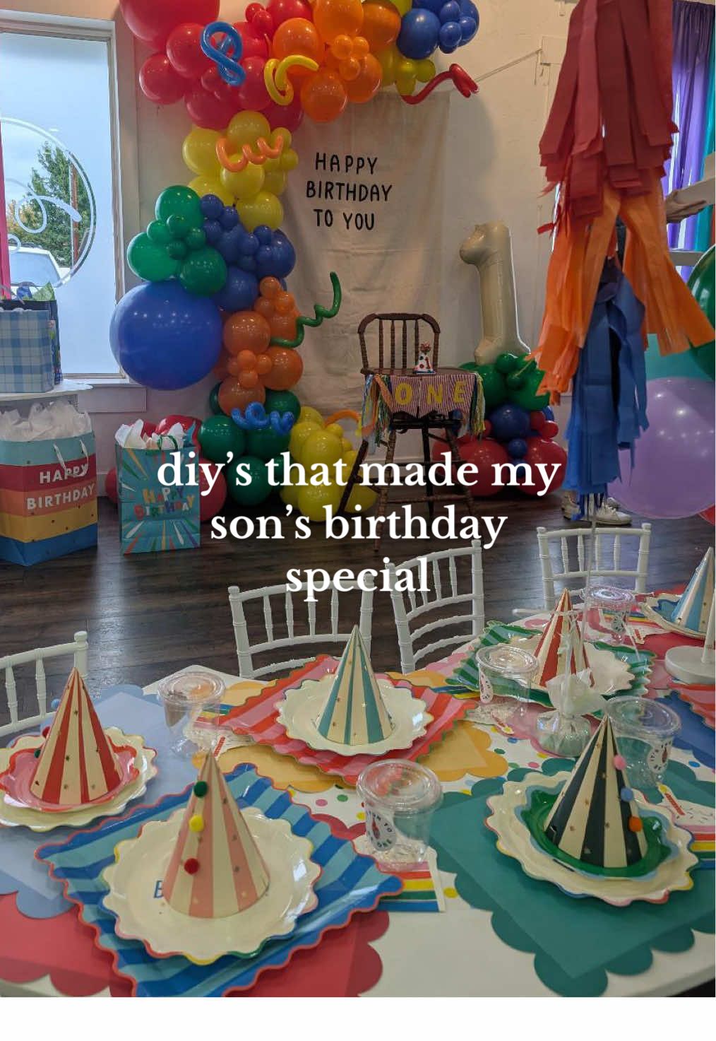 truly in my diy era ✨ #birthdaydecor #diydecor #firstbirthday #colorful #birthdayideas 