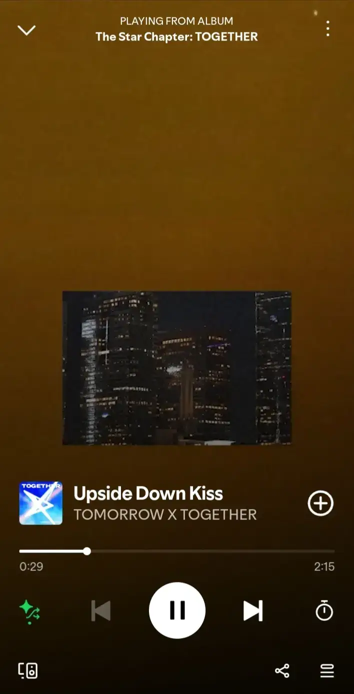 Craving for good music so I hit the play button for @TOMORROW X TOGETHER songs. #spotify #tomorrow_x_together #upsidedownkiss #txt #fyp 