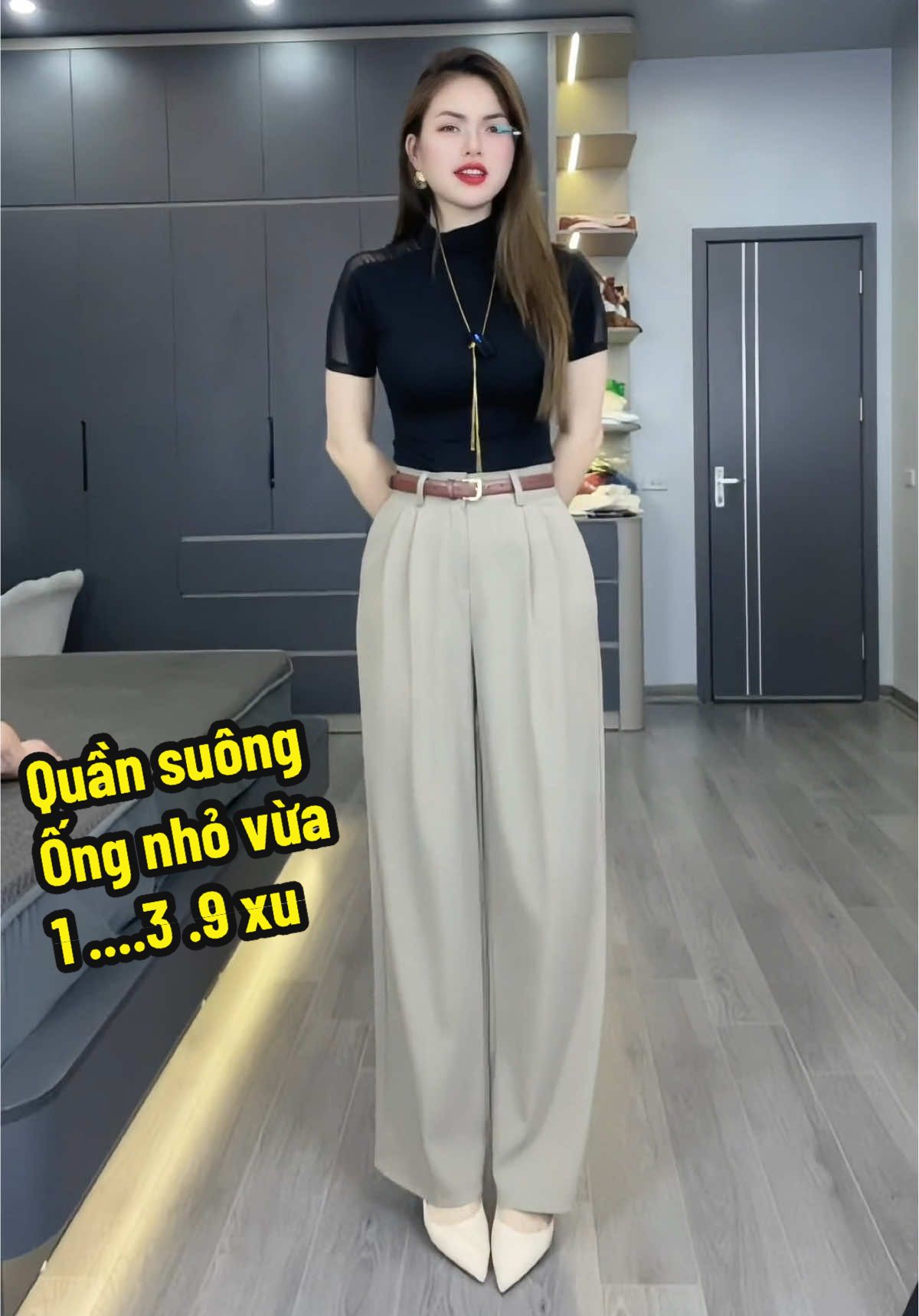 Quần suông ống nhỏ vừa . Form sang chảnh. Đứng form..chất gold Nhật mềm mịn. Không nhăn #liên_aila #quansuong #quansuongnu #quansuongongrong #quantaynu 