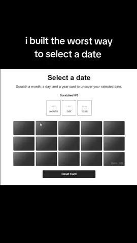 worst date picker ui #computerscience #fyp #website #informationtechnology #programming 