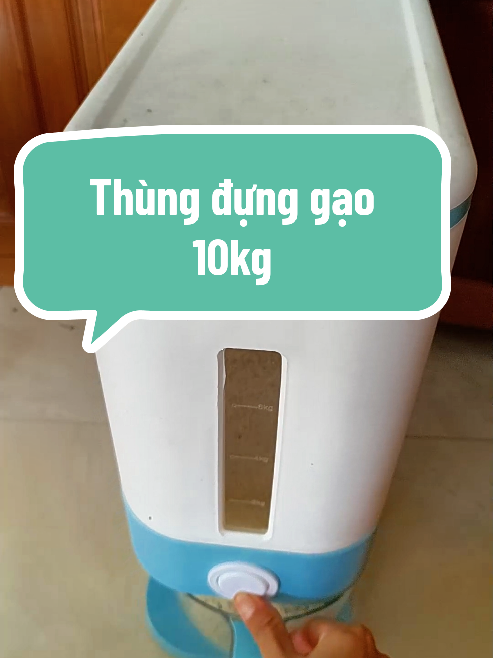 Hộp đựng gạo tiện lợi cho không gian nhỏ đặc biệt là những bạn đang ở trọ nè. Hộp kín k lo bị gián bò vào gạo nữa #hopdunggao #dodungtienich #dodungnhabep #giadungtienich 