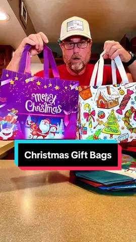 Christmas Gift Bags With Assorted Patterns Reusable #christmasgiftbags #giftbags #christmas2025 