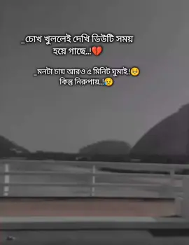 চোখ খুললেই দেখি ডিউটি সময় হয়ে গাছে 💔 মনটা চায় আরও ৫ মিনিট ঘুমাই কিন্তু কি করবো নিরুপায়..!😥🥀 শখের প্রবাস😓💔 #saudi_probashi🇸🇦✈️ #foryoupage #foryou #saudi_probashi🇸🇦✈️ 