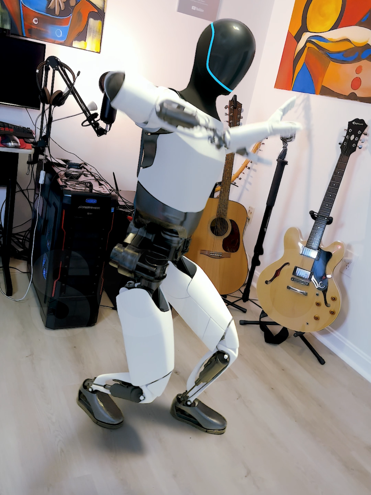 TESLA Robot Dancing ~ Dance Off MOCAP Test | NOT REAL | Simulon and Blender realistic Render #rendering #animation #mocap #robot #art #tesla