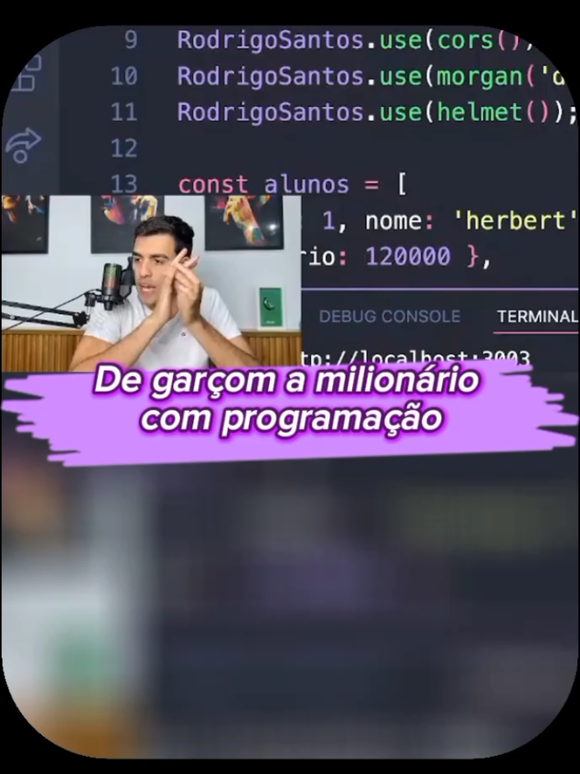 De garçom a milionário com programação... @O Rei dos Sites 👑  #dev #programação #motivation #Tech #tecnologia  